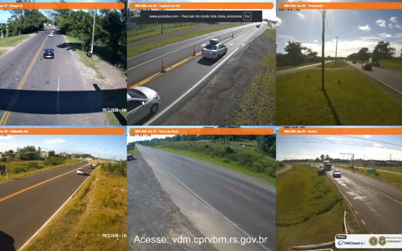 Transmissão ao vivo: movimento congestionado de veículos na FreeWay e ERS-040 após o feriado na praia