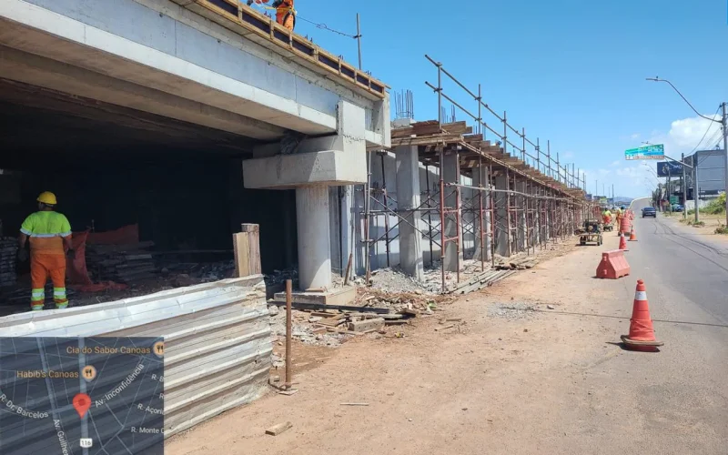 Interdição noturna no viaduto da BR-116 em Canoas começa na quarta-feira