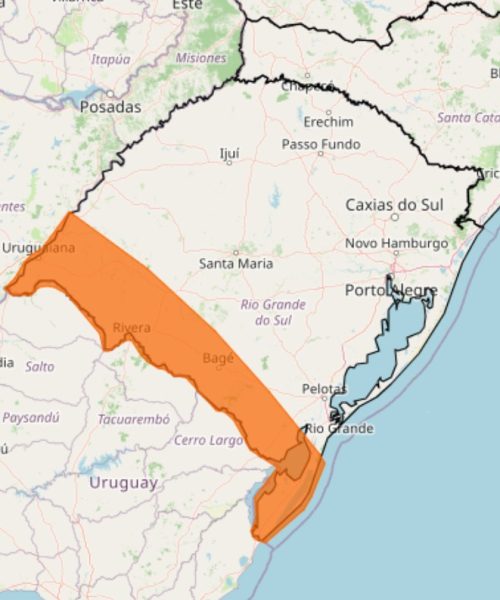Rio Grande do Sul em alerta: tempestades e ventos fortes podem chegar a 100 km/h